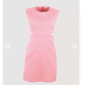Maje Pink Denim Cutout Mini Dress Size 2